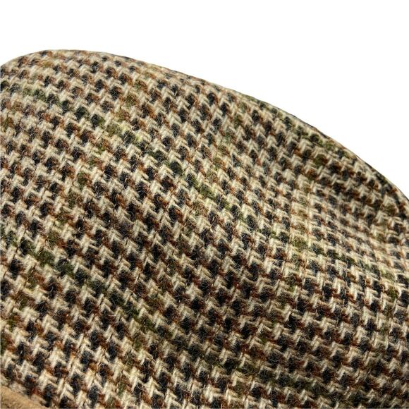 Vintage Borsalino Mens Brown Tweed Wide Brim Fitted Grandpa Fedora Hat Sz 7 3/8 - Picture 6 of 12